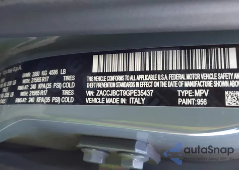 2016 Jeep Renegade Trailhawk z USA, uszkodzony, nr VIN ZACCJBCT9GPE35437